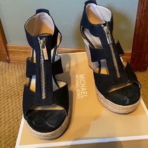 Michael Kors black wedges